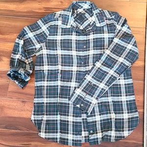 JCrew plaid button down "Boy shirt", size 6